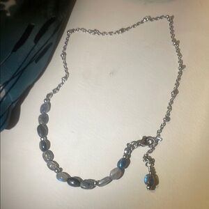 Lab Specialist #21 - Asymmetrical Collar Bone 14 inch Necklace-Double Bracelet